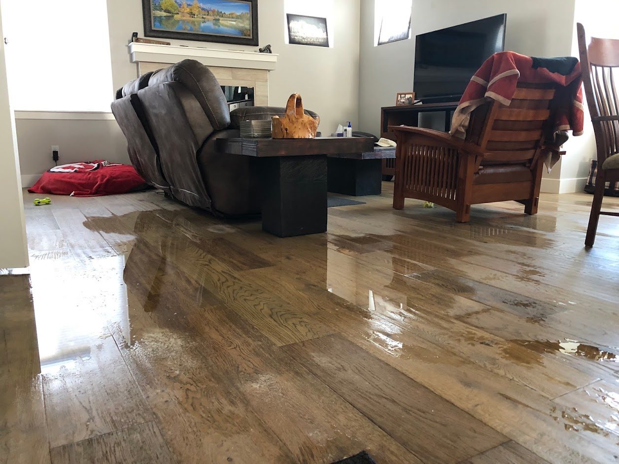 Water damaged floor